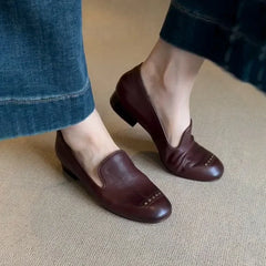 Cyflymder Women Ballet Flats ShoesSlip on Loafers Soft Leather Women's Moccasins Shallow Boat Shoes Ballerina Zapatos Mujer