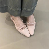 Cyflymder Bow Strap Women's Slippers Summer New Fashion Shoes for Design Open Toe Thick Heel Outdoor Slippers Ladies Zapatillas Mujer