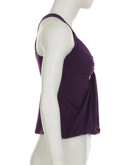 Cyflymder Elegant Solid Folds Camis Tops Holiday Sexy Slim Bandage V-Neck Sleeveless Tank Tops Women 2025 Summer Fashion Ladeis