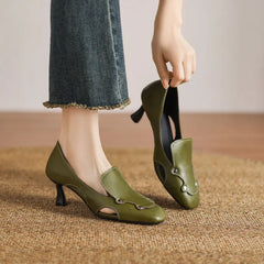 Cyflymder African Woman Shoe Chunky Sandals Square Toe Mary Jane Slingback 2025 Burgundy Block Spring Closed Lolita Open Retro Latest Scan