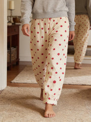 Cyflymder Women s Lightweight Floral Print Lounge Pants with Adjustable Drawstring Waistband and Wide Leg Design for Comfortable Spring