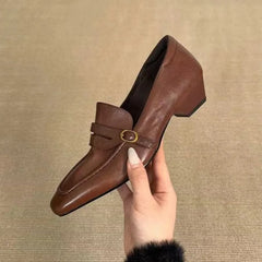Cyflymder Fashion Womens Shoes Retro Luxury Genuine Leather Loafers for Woman Classic Britain Casual Shoes Designer Shoes Zapatos De Mujer