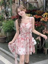 Cyflymder Summer New French Floral Holiday Beach Y2k Irregular Dresses Women Fashion Elegant Camisole Dress Sweet Evening Party Prom Gown