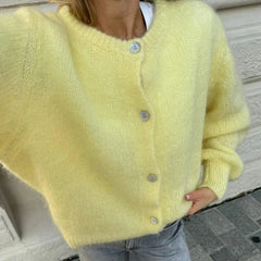 Cyflymder Women Chic Fashion Cardigans Spring Autumn Button-Down Knitwear Jacket Coat Preppy Y2K Vintage Knitted Sweater