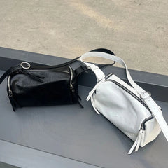 Cyflymder Casual Pillow square crossbody bags for women Simple solid color shoulder bag fashion zip commuter totes women's purse handbags