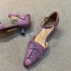 Cyflymder French Vintage Pointed Toe Women's Sandals, Fashion Thin Strap Ankle Strap Stiletto Heels, Versatile Summer Commuter Dress Shoes