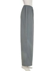 Cyflymder Casual Solid Wide Leg Pants Loose Basic Mid-Waisted Straight Pants Women Spring Autumn Streetwear Ladies