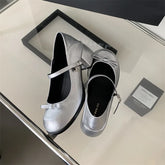 Cyflymder Women's Shoes Silver Sandals Ladies Branded Pumps Mary Jane 2025 Casual Heels Round Toe Basketball Platform African Fashion Leat