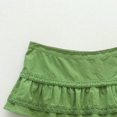 Cyflymder Woman Clothes Skirt Kawaii Slim Y2k Vintage 90s Punk Goth Cute Lace Basics Short Skirt Harajuku Summer A-Line Skirt Fashion Emo