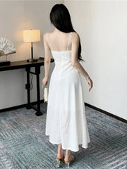 Cyflymder Woman Dress Sleeveless Flowers Patchwork Slash Neck Backless Slim Summer Fashion Temperament Elegant Dresses Party