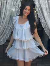 Cyflymder Solid Chiffon Layered Lace Trim Dress Short Sleeves Square Neck Loose Fit Women Dresses Lady Chic Cusual Street Vestidos