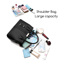 Cyflymder Elegant Handbags Women Bags Messenger Large Capacity PU Leather Crossbody Bags Fashion Girls Shoulder Bag Hand Tote Bag