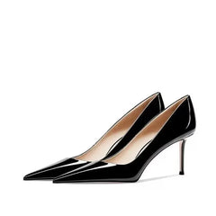 Cyflymder Light Luxury Pointed Thin Heel Shallow Mouth High Heels Elegant Office Professional Versatile Daily Wear Women Single Shoes