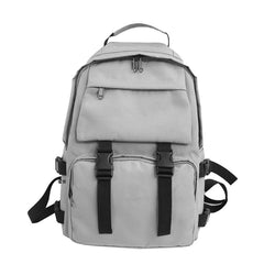 Cyflymder Oxford Harajuku Unisex Backpack Simple Black Large Capacity Women Waterproof Travel Bagpack Solid Student Schoolbag Back Pack