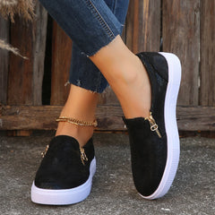 Cyflymder New Style Fashion Sneakers Woman Vulcanize Shoes Casual Side Zipper Femme Tenis Luxury Tennis Feminino for Women Zapatos Mujer
