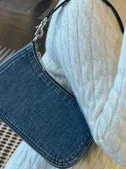 Cyflymder NEW Vintage Denim Shoulder Bag Women's Messenger Bag Multi-pockets Satchel Bags handbag Ladies Crossbody Bag