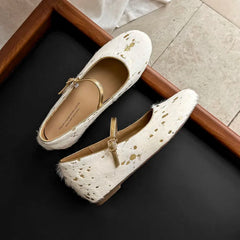 Cyflymder Autumn Horsehair Shallow Flats Slip On Leisure Mary Jeans Single Shoes Height Increased Outside Footwear Chaussure Femmes
