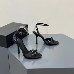 Cyflymder New Sexy Women Sandals Fashion Thin High Heels Open Toe Zipper Dancing Shoes Summer Ballroom Dance Shoes Women