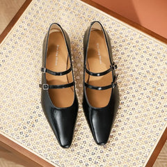 Cyflymder Pumps Women's Summer New Pointed Solid Color Light Mouth Thick Heel Temperament Fashionable Versatile Simple Women's Shoes