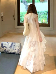Cyflymder French Elegant Irregular Sleeveless Dress Woman Harajuku Vintage Solid Lace Dress Korean Fashion Short Party Dress Chic