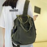Cyflymder Brand Women Backpacks Green Canvas Rucksack Quality Laptop School Student Bag Female Daypack for Teen Girls feminina mochila