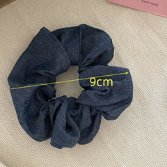 Cyflymder Scrunchies for Hair Denim Style Chic Girls Hairties Hair Accessories for Women Elastic Rubber Bands