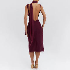Cyflymder Hot Selling New Product Sexy Mesh Splicing Swing Collar Suspender Slit Backpack Hip Skirt