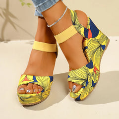Cyflymder Elegant Woman Heeled Shoes Summer Foreign Trade New Platform Platform Wedge Sandals Women'S Comfort Beach 54356
