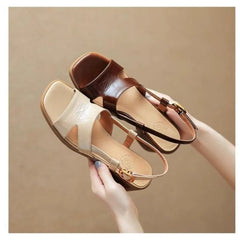 Cyflymder New Fashion High-Quality Square-Toe Roman Shoes Thick-Heel Open-Toe Women's Sandals Summer Style