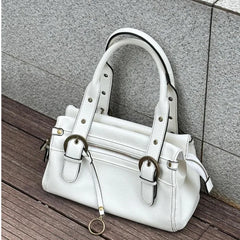 Cyflymder Hot Girl White Leather Shoulder Bag Large Capacity Tote Bag Women Designer Luxury Bag Ladies Versatile Commuter Handbag Y2k 2025