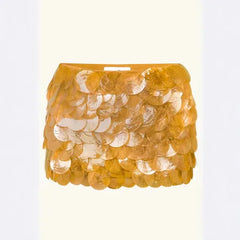 Cyflymder Summer New Sequined Hip Skirt Party Skirt