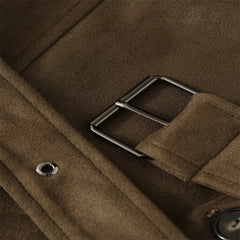 Cyflymder Fashion Faux Suede Jacket Windbreaker Women Casual Retro Long Sleeve Loose With Belt Trench Coat Female 2025 New Autumn Winter