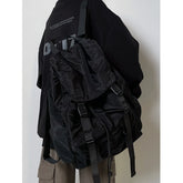 Cyflymder Fashion Multipocket Nylon Women Backpack Female Big Waterproof Back Bag Portable School Bagpack For Girl Student Rucksack Black