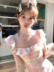 Cyflymder Boho Ruffles Prined Floral Mini Dress For Women Slim Fit Korean Fashion Holiday Street Sexy Summer Dress Straps Cute Party Dress