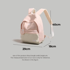 Cyflymder Contrast Color Patchwork Simple College Students Backpack Sweet Y2k Aesthetic Casual Schoolbags Women All Match Chic Schoolbags