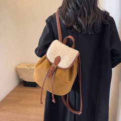 Cyflymder Women Korea autumn backpack female ins student soft suede shoulder bag casual travel bagpack brown rucksack school bags Mochila