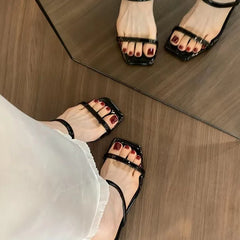 Cyflymder Fashion Relaxation High Quality Slipper for Women Summer Square Toes Open Toe Elegant Comfort Women Slipper 546