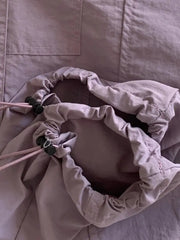 Cyflymder Premium Women's Workwear Qui Dry Pants Purple Taro Elastic Waist Cargo Pants Summer Straight Leg Trousers for Ladies