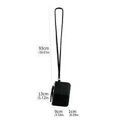 Cyflymder Fashion PU Leather Suede Coin Purse Leopard Print Hanging Neck Mini Storage Bag Shoulder Bag Purse Pendant Accessories Outdoor