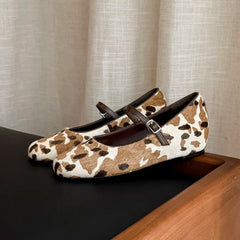Cyflymder Autumn Horsehair Shallow Flats Slip On Leisure Mary Jeans Single Shoes Height Increased Outside Footwear Chaussure Femmes