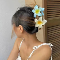 Cyflymder 1/2/3pcs Flower Hair Claw Clip For Women Bohemia Gradient Large Hair Clip Clamp Headwear Barrette Hairpin Girls Hair Accessories