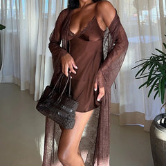 Cyflymder New Summer Sexy Women Satin Lace Camisole Pajama Set Loose General Loungewear Silk Like Nightwear
