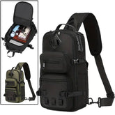 Cyflymder Men's Tactical Chest Bag Multifunctional Sling Backpack Outdoor Hiking Climbing Trekking Rig Pouch Casual Messenger Fanny Pack