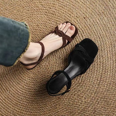 Cyflymder Summer women's high heels, fashionable cross design, high-quality ladies' banquet, comfortable evening dress, stiletto sandals