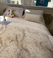 Cyflymder Romantic sweet pastoral flower bedding set girl,full queen king elegant kawaii floral home textile sheet pillow case quilt cover