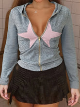 Cyflymder Women s Casual Hooded Sweatshirt Long Sleeve Pullover with Drawstring Hoodie and Star Graphic Print Streetwear Fashion Top