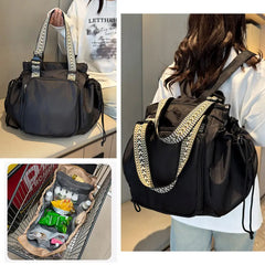 Cyflymder Sport Versatile Backpack Gym Yoga Fitness Bag Large Drawstring Handbag Shoulder Women Tote Outdoor Shopping Rucksack Mommy Bag