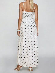 Cyflymder Women s Polka Dot Print Sleeveless Spaghetti Strap Cami Dress - Summer Fashion A-line Dress with Casual Elegance