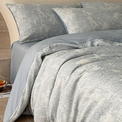 Cyflymder Light Luxury Soft Thick 100% Cotton Flat Sheet Sets Satin Jacquard Silky Bedding Set for Seasons Single Double Bed Comfort Set