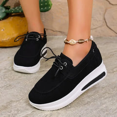 Cyflymder Women Wedges Platform Sneakers Female Summer Lace-up Sport Shoes Women Trend Anti-slip Comfortable Casual Shoes Zapatos De Mujer